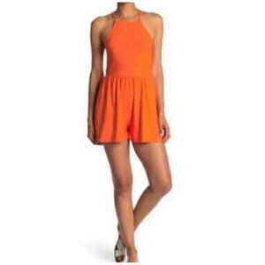NWT Abound High Neck Orange Romper - Size: Medium